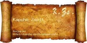 Kapche Zsolt névjegykártya